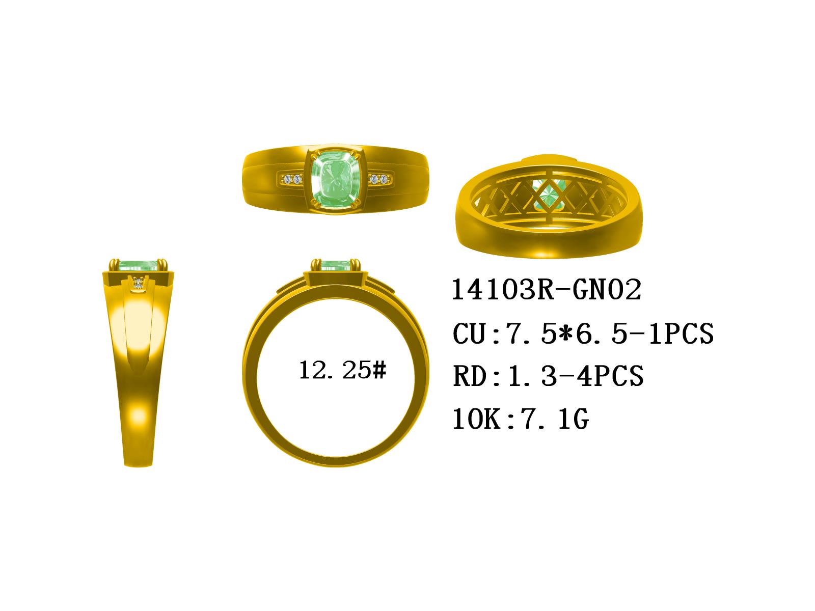 Custom 10K White & Yellow Gold Semi Mount Ring Setting Cushion CU 7.5 x 6.5 x 4.5mm with Lab-Grown Diamond Accents Size 12.25 Syzjewelry