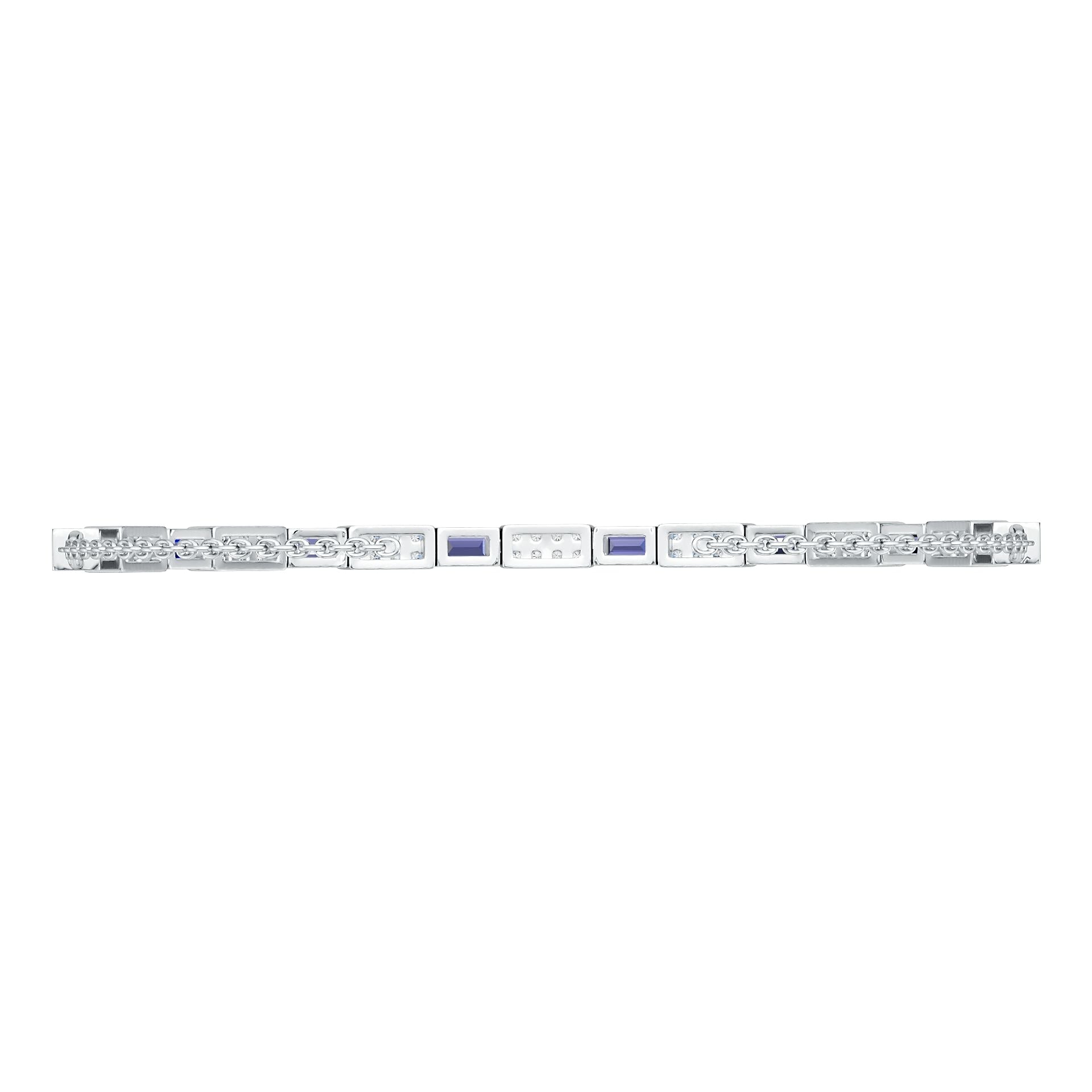 Sterling Silver Semi Mount Bracelet Setting 4X3mm DHJ