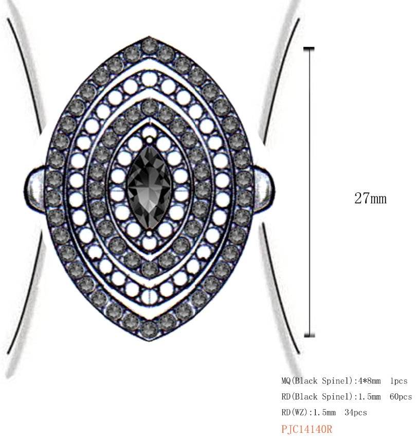 Sterling Silver Semi Mount Ring Setting Marquise MQ 8x4mm Triple Halo - Syzjewelry