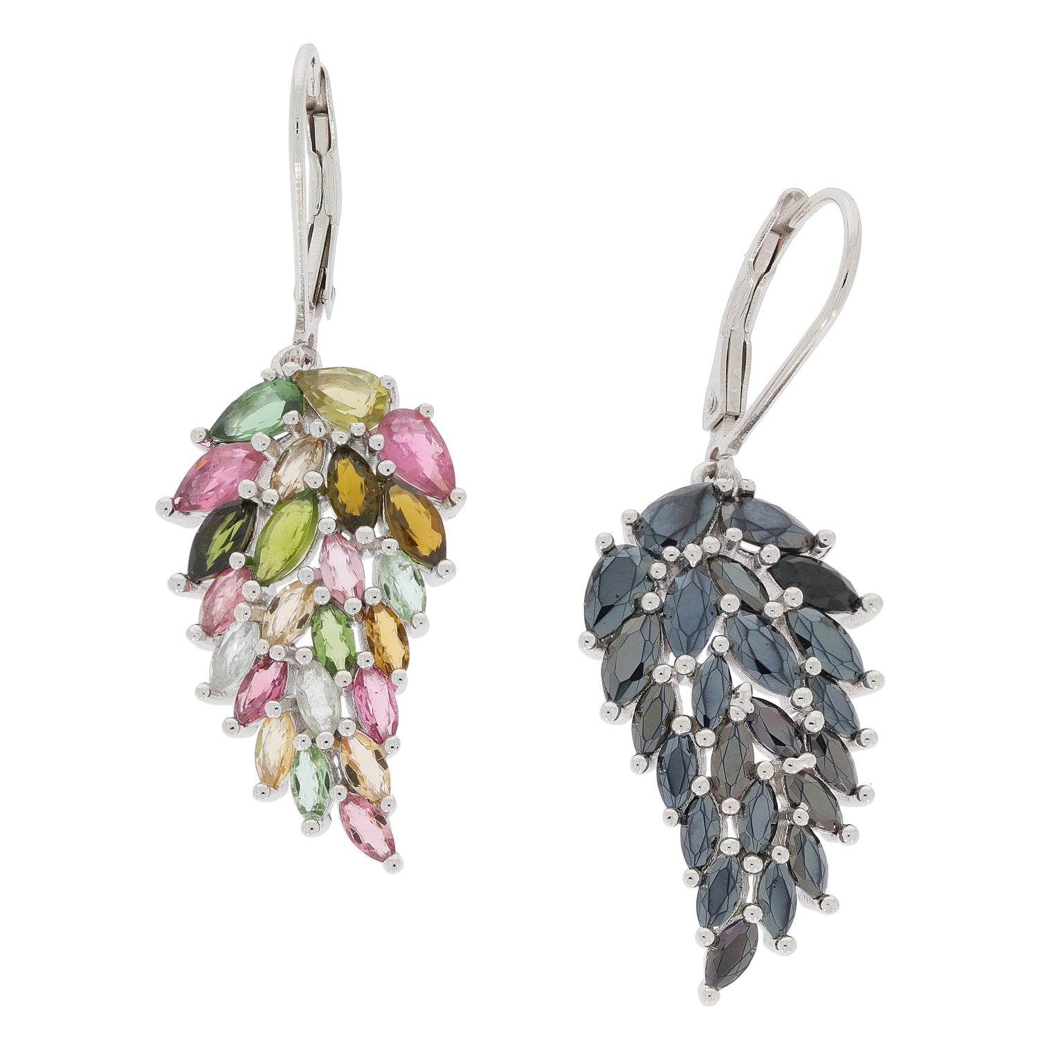 Sterling Silver Semi Mount Earrings Setting Pear PE 5X3mm MQ 5x2.5mm Dangle - Syzjewelry