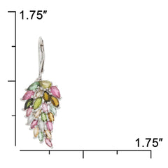 Sterling Silver Semi Mount Earrings Setting Pear PE 5X3mm MQ 5x2.5mm Dangle - Syzjewelry