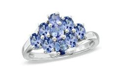 Sterling Silver Semi Mount Ring Setting Oval OV 4X3mm Bypass Cluster Ring - Syzjewelry