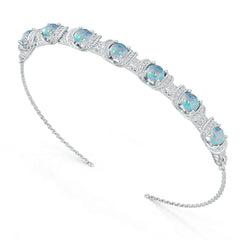 Sterling Silver Semi Mount Bracelet Setting Round RD 5x5mm DHJ