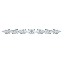 Sterling Silver Semi Mount Bracelet Setting Round RD 5x5mm DHJ