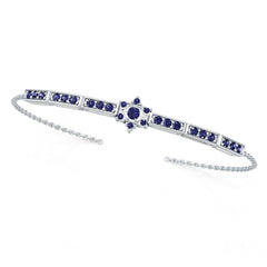 Sterling Silver Semi Mount Bracelet Setting Round RD 3x3mm DHJ
