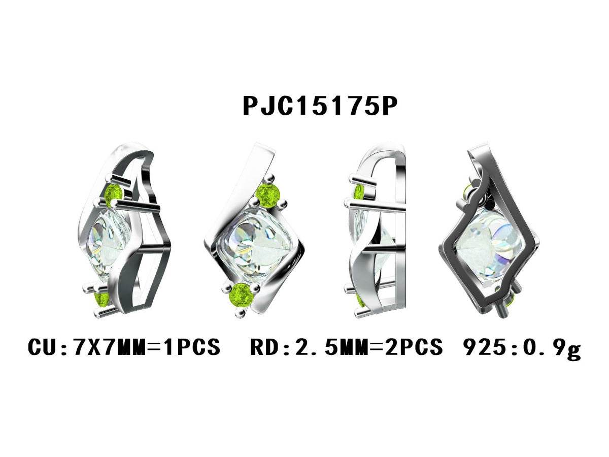 Sterling Silver Semi Mount Pendant Setting Cushion CU 7X7mm - Syzjewelry