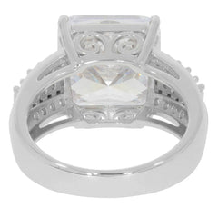 Sterling Silver Semi Mount Ring Setting Emerald OCT 12X12mm - Syzjewelry