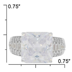 Sterling Silver Semi Mount Ring Setting Emerald OCT 12X12mm - Syzjewelry