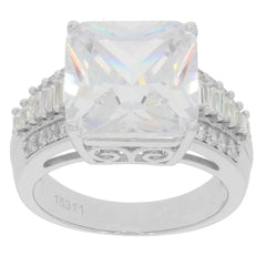 Sterling Silver Semi Mount Ring Setting Emerald OCT 12X12mm - Syzjewelry