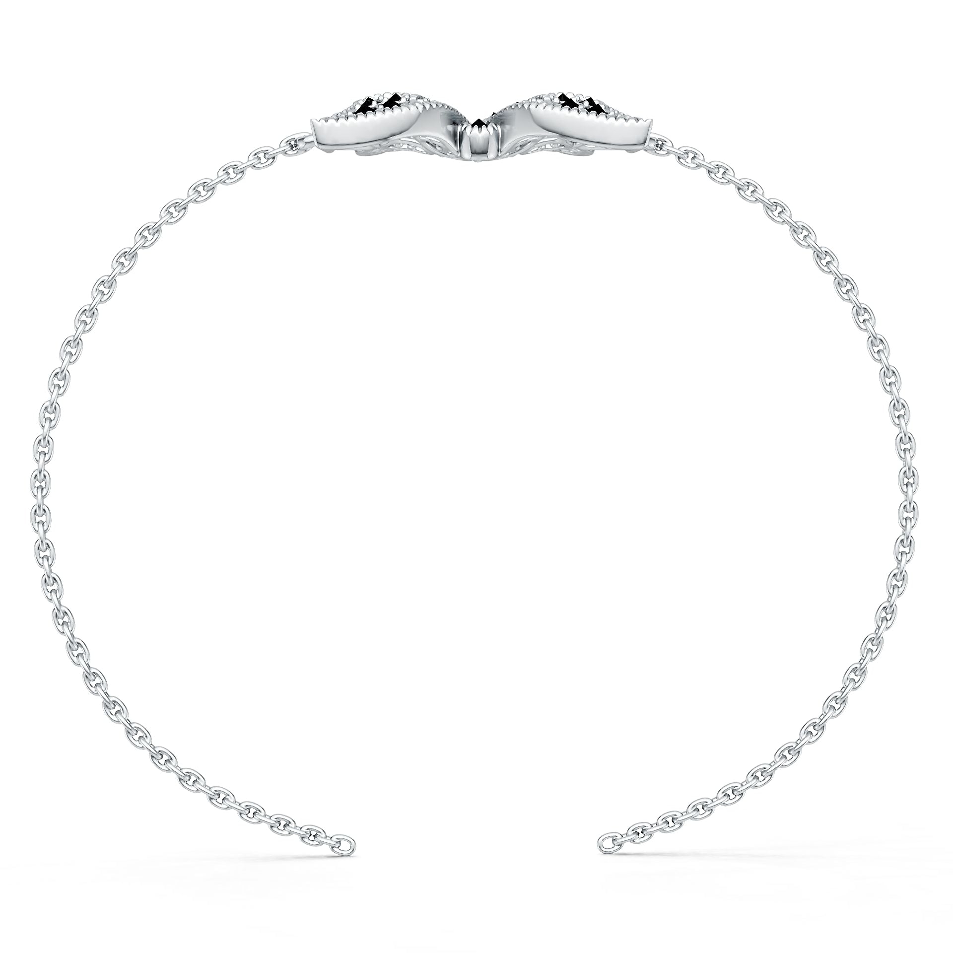Sterling Silver Semi Mount Bracelet Setting Round RD 1.5mm DHJ