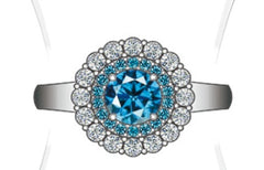 Sterling Silver Semi Mount Ring Setting Round RD 6x6mm Engagement Ring DHJ