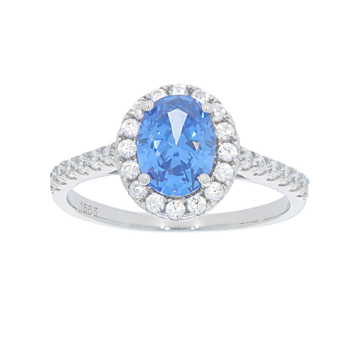 Sterling Silver 10K or 14K Gold  Semi Mount Ring Setting Oval OV 8X6mm Halo DHJ