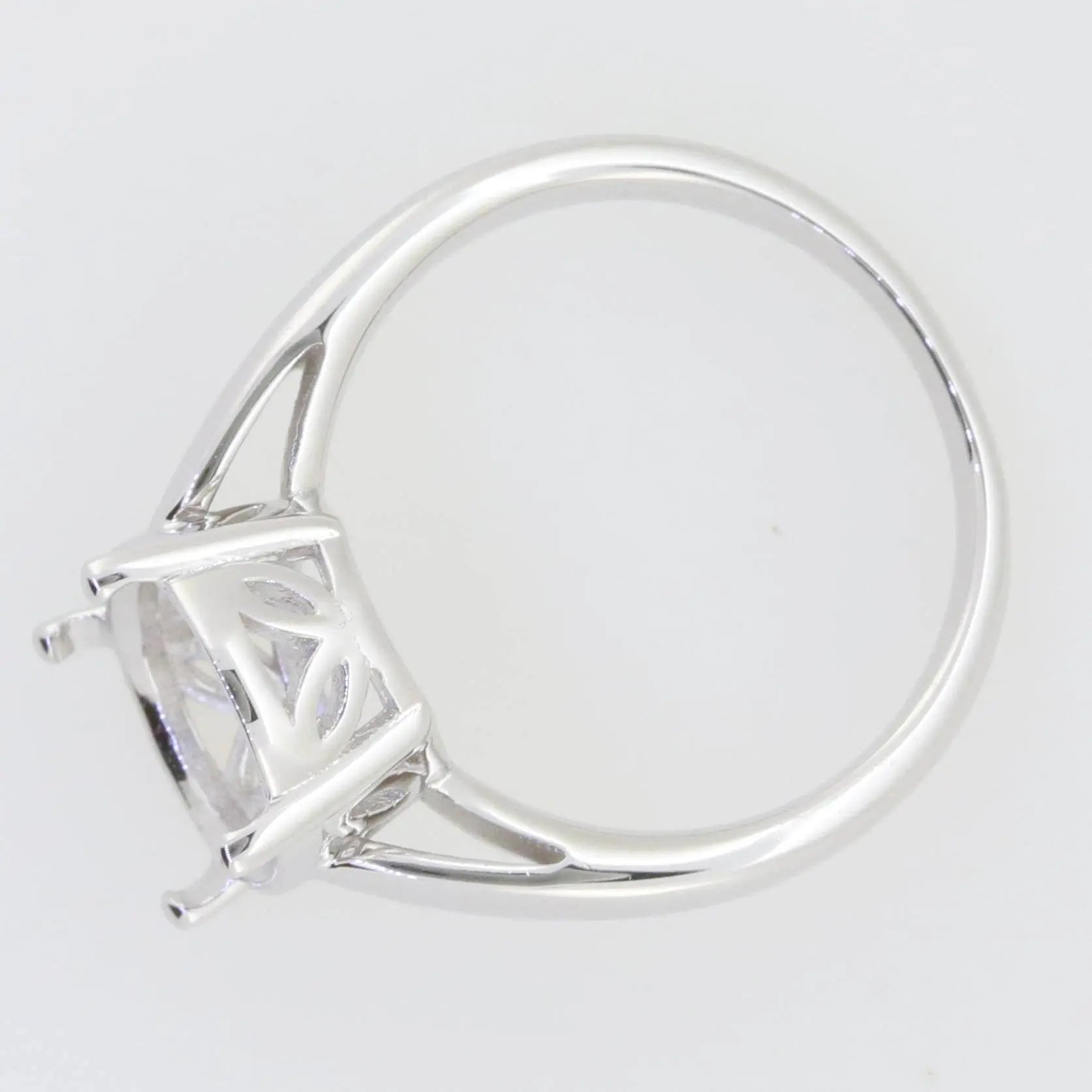 Sterling Silver Semi Mount Ring Setting Oval OV 14x10 mm Solitaire - Syzjewelry