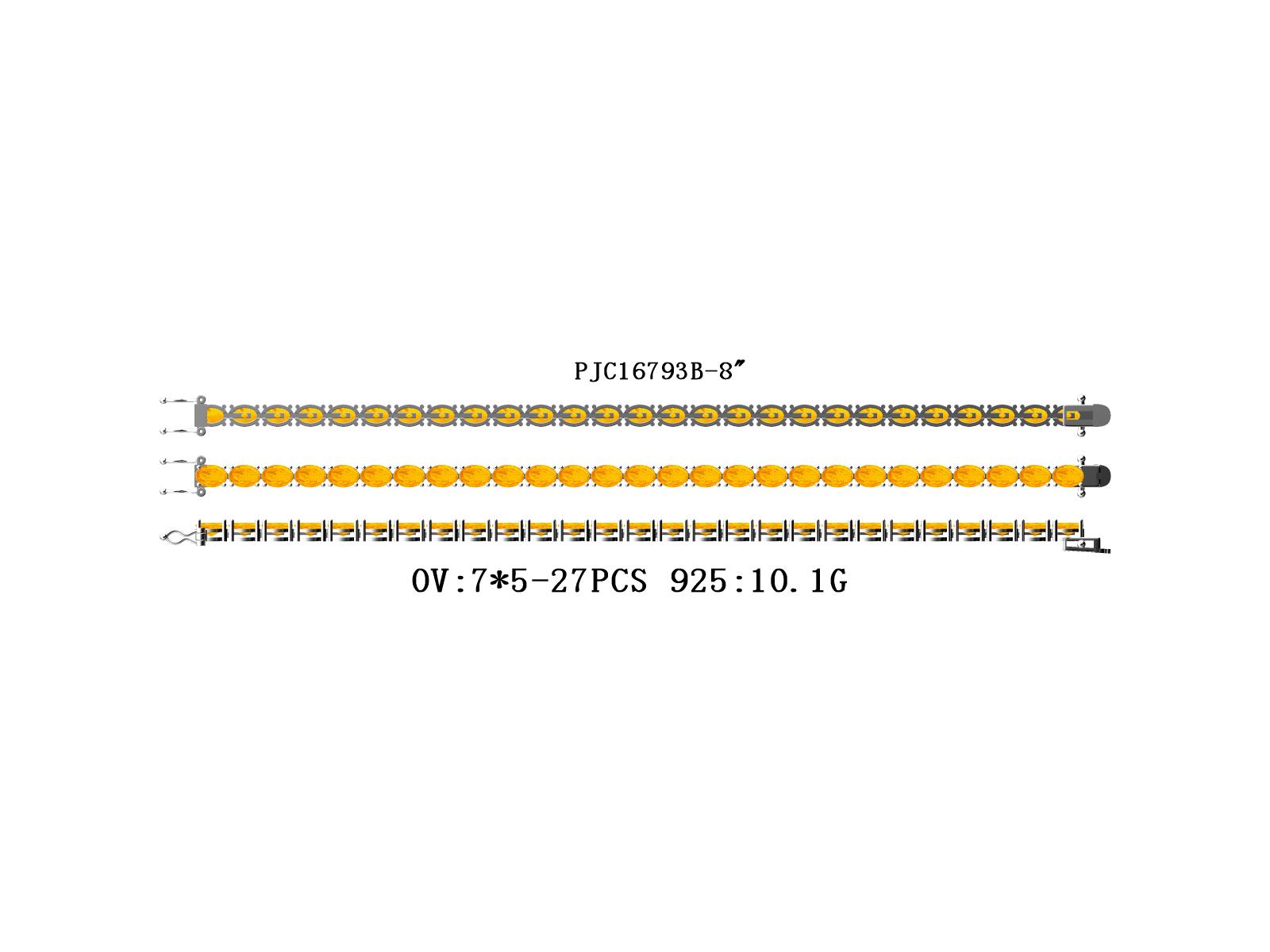 Sterling Silver Semi Mount Bracelet Setting Oval OV 7X5mm DHJ