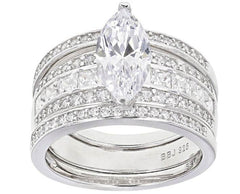 Sterling Silver Semi Mount Ring Setting Marquise MQ 12X6mm - Syzjewelry