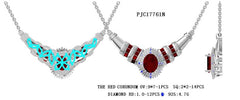 Sterling Silver Luxury Style Halo Collar Necklace Oval OV 9x7mm DHJ