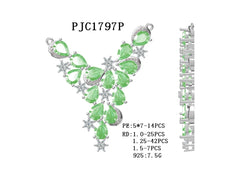 Sterling Silver Semi Mount Pendant Setting Pear PE 7X5mm Necklace DHJ