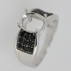 Sterling Silver Semi Mount Ring Setting Oval OV 10X8mm DHJ