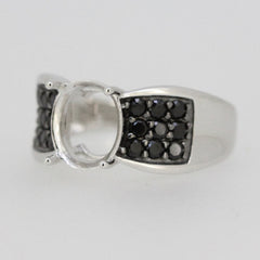 Sterling Silver Semi Mount Ring Setting Oval OV 10X8mm DHJ