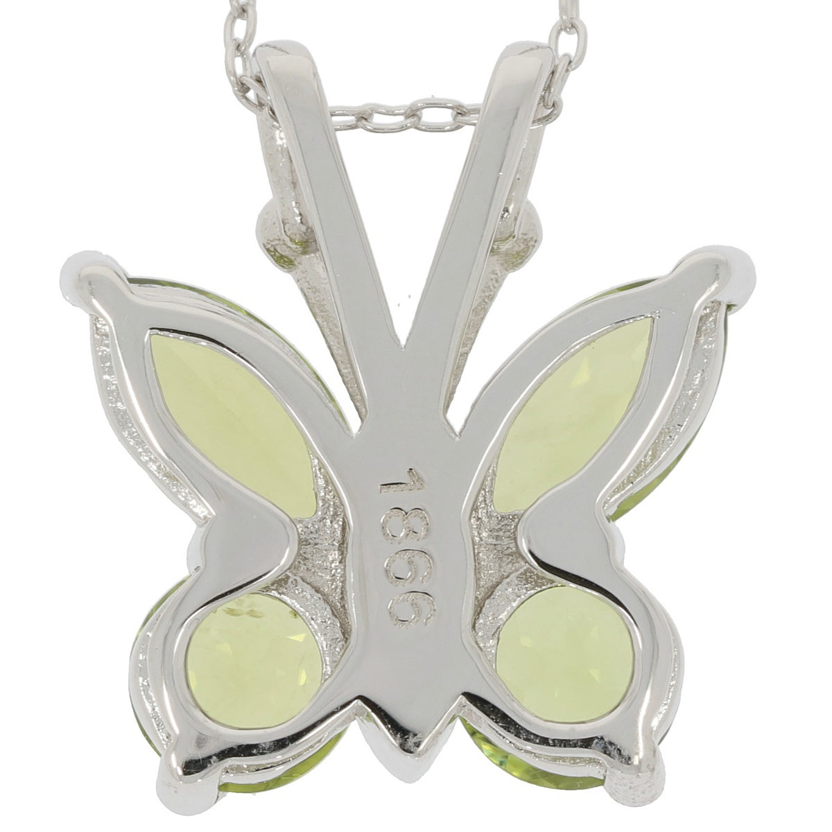 Sterling Silver Semi Mount Pendant Setting Round RD 6x6mm Maqruise MQ 10x5mm Butterfly - Syzjewelry