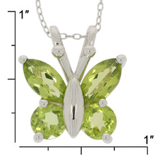 Sterling Silver Semi Mount Pendant Setting Round RD 6x6mm Maqruise MQ 10x5mm Butterfly - Syzjewelry