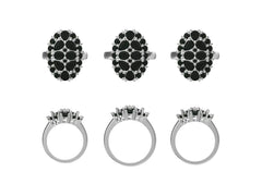 Sterling Silver Semi Mount Ring Setting Pear PE 6X4mm Cocktail Ring - Syzjewelry