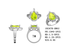 Sterling Silver Semi Mount Ring Setting Pear PE 13X9mm Syzjewelry