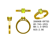 Sterling Silver Semi Mount Ring Setting Oval OV 7X5mm Syzjewelry