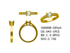 Sterling Silver Semi Mount Ring Setting Cushion CU 5X5mm Syzjewelry