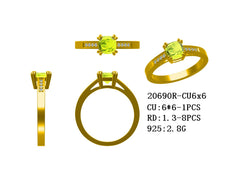 Sterling Silver Semi Mount Ring Setting Cushion CU 6X6mm Syzjewelry