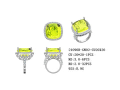 Sterling Silver Semi Mount Ring Setting Cushion CU 20x20mm Halo Ring Syzjewelry