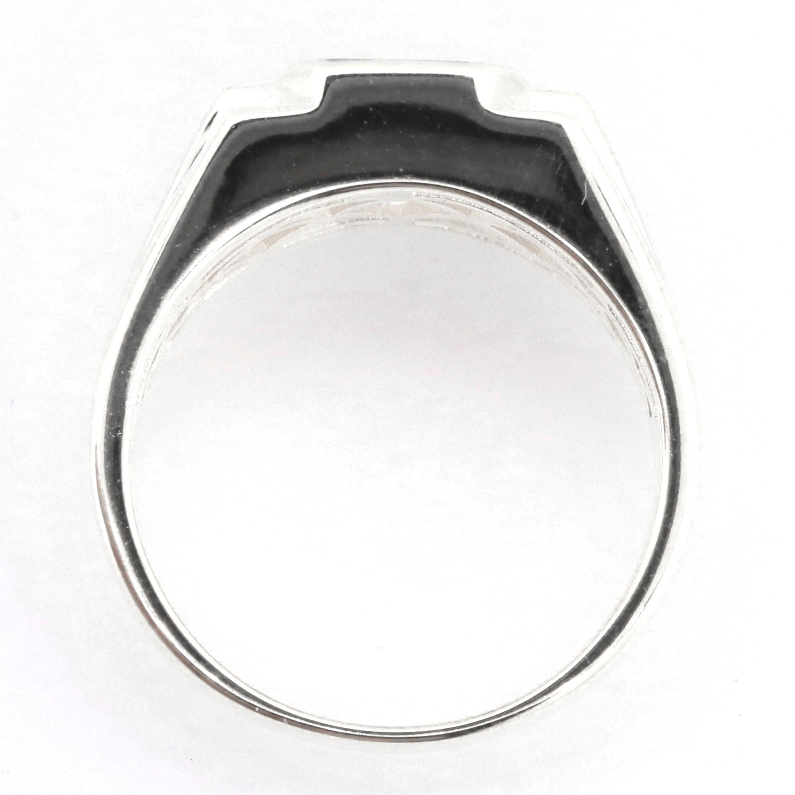 Men's Ring Settings Sterling Silver Ring Mounting Emerald OCT 10X8mm Bezel Set Syzjewelry