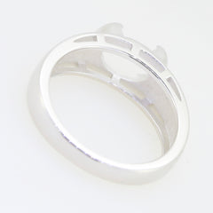 Sterling Silver Semi Mount Ring Setting Oval OV 9X7mm East West Split Bezel Half Bezel Syzjewelry