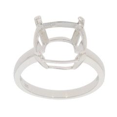 10K Yellow Gold Semi Mount Ring Setting Cushion 12x12mm Solitaire Ring Syzjewelry