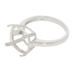 10K Yellow Gold Semi Mount Ring Setting Cushion 12x12mm Solitaire Ring Syzjewelry