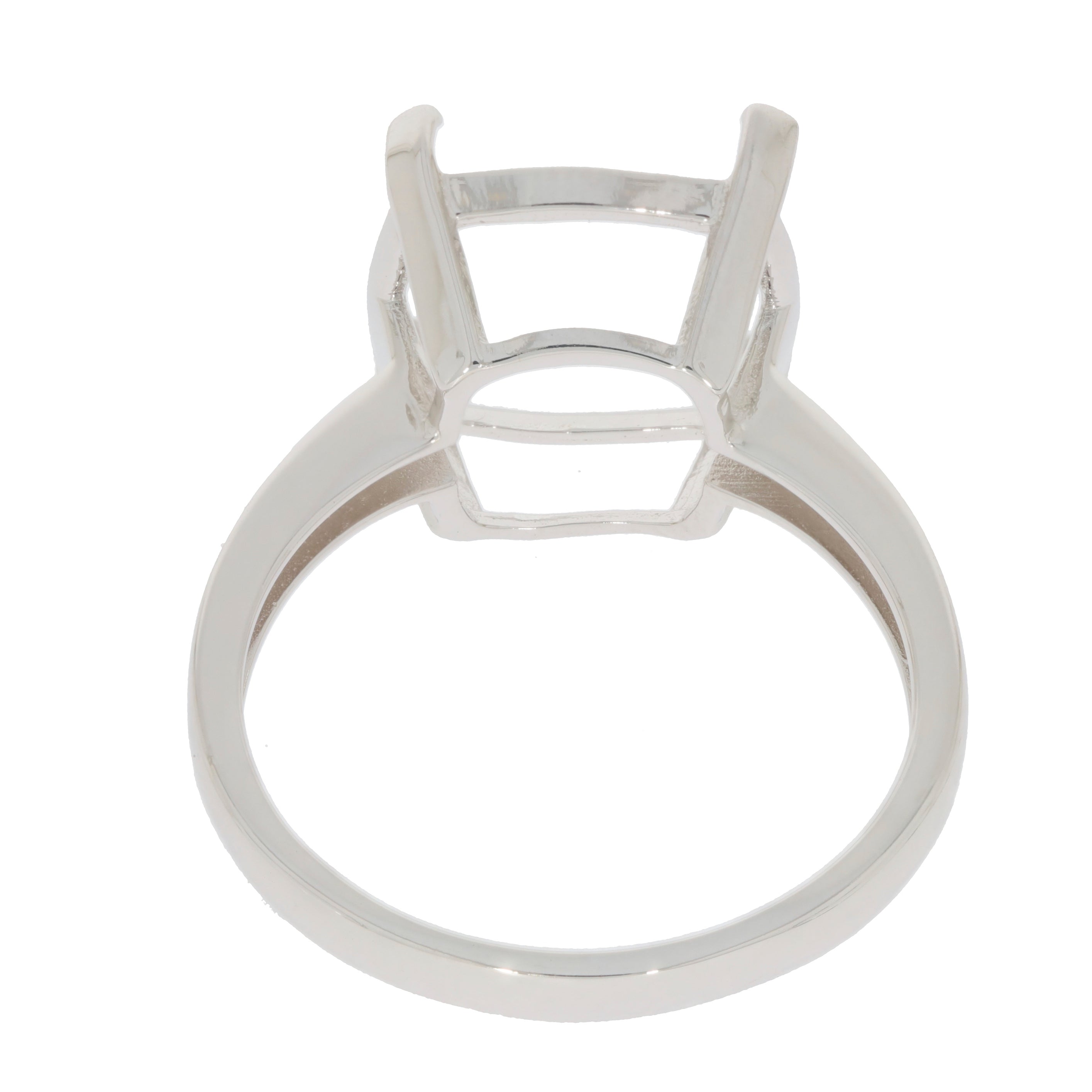 10K Yellow Gold Semi Mount Ring Setting Cushion 12x12mm Solitaire Ring Syzjewelry