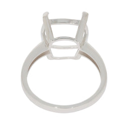 10K Yellow Gold Semi Mount Ring Setting Cushion 12x12mm Solitaire Ring Syzjewelry