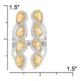 Sterling Silver Semi Mount Ring Setting Pear PE 7X5mm DHJ