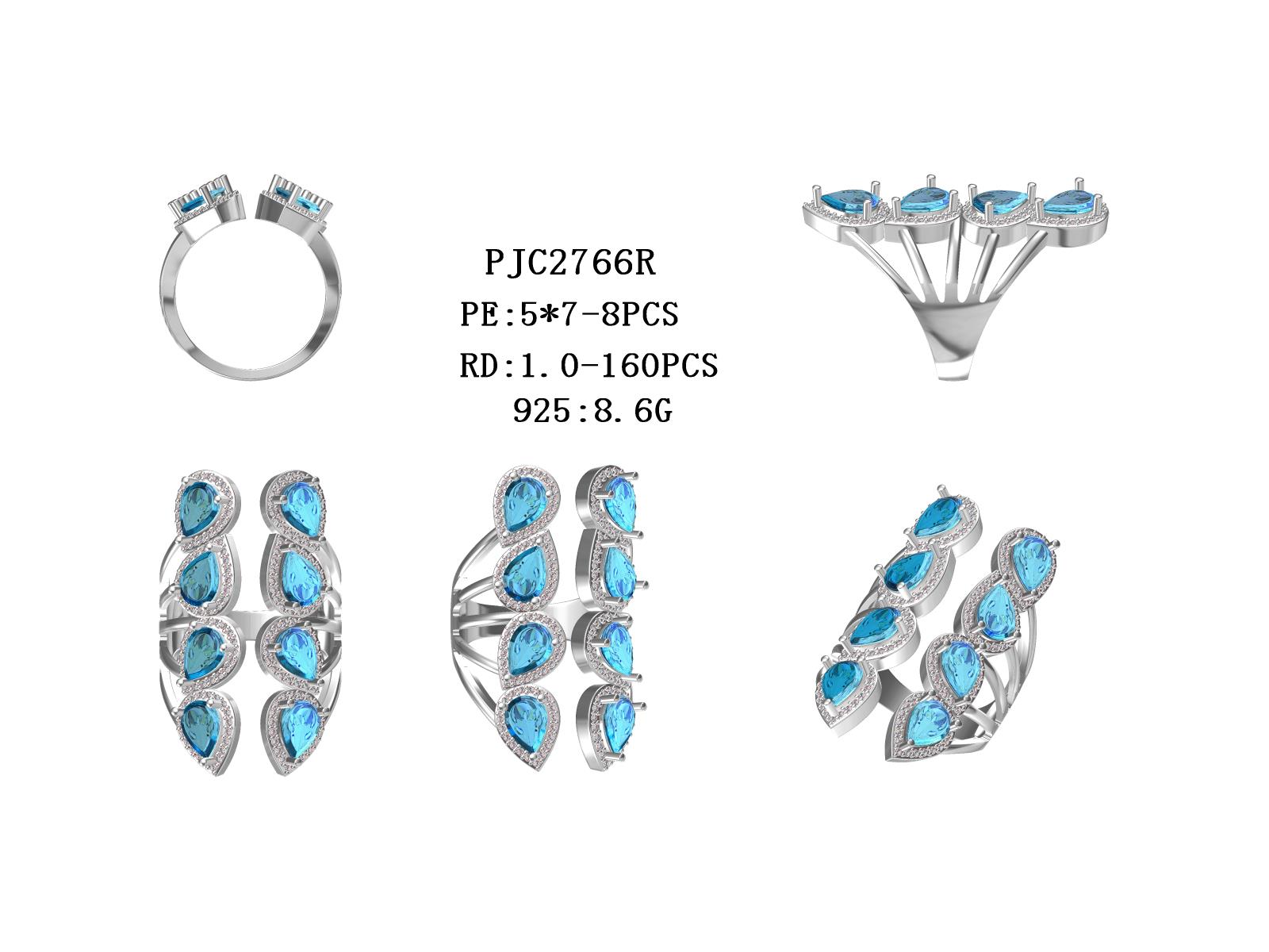 Sterling Silver Semi Mount Ring Setting Pear PE 7X5mm DHJ