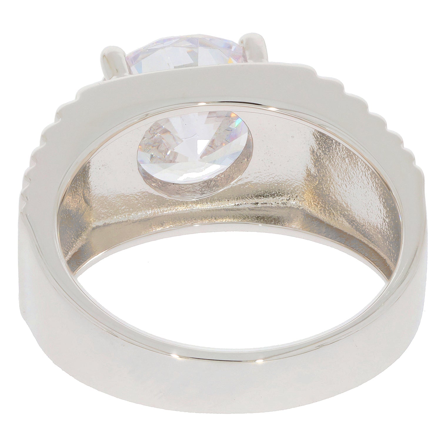 Men's Sterling Silver Semi Mount Ring Setting Round RD 10X10mm Solid 925 Silver - Syzjewelry