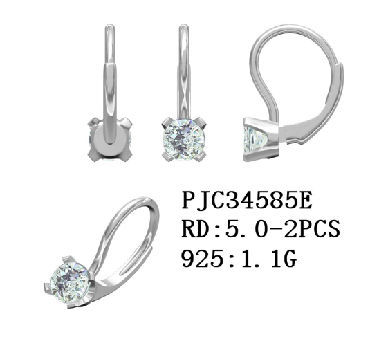 Sterling Silver Semi Mount Earrings Setting Round RD 5mm Syzjewelry