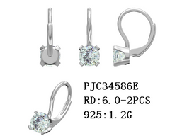 Sterling Silver Semi Mount Earrings Setting Round RD 6mm Syzjewelry