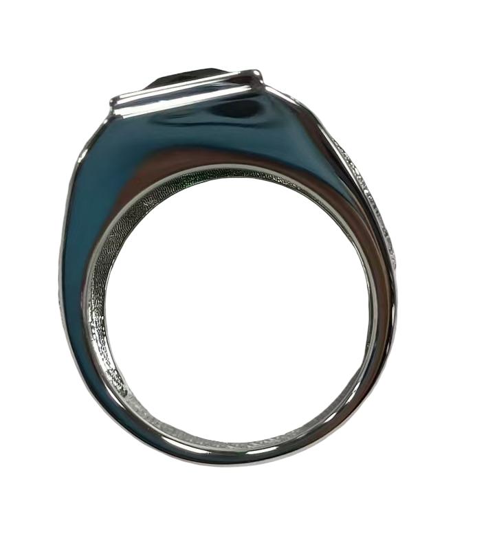 Sterling Silver Semi Mount Ring Setting Princess SQ 13x9mm Round RD 3x3mm Syzjewelry