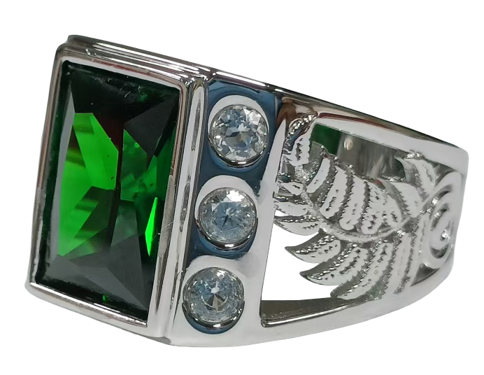 Sterling Silver Semi Mount Ring Setting Princess SQ 13x9mm Round RD 3x3mm Syzjewelry