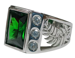 Sterling Silver Semi Mount Ring Setting Princess SQ 13x9mm Round RD 3x3mm Syzjewelry