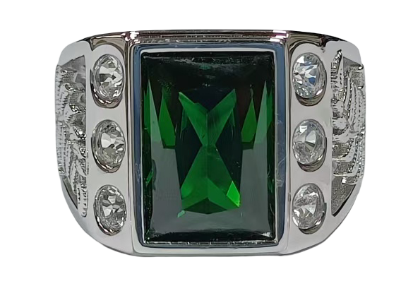 Sterling Silver Semi Mount Ring Setting Princess SQ 13x9mm Round RD 3x3mm Syzjewelry