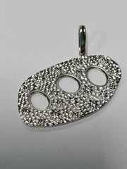 Sterling Silver Semi Mount Pendant Setting OV 9.5x7.5mm OV 9x7mm Orion's Belt Syzjewelry