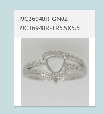 Sterling Silver Semi Mount Ring Setting Trillion TR 5.5X5.5mm Syzjewelry