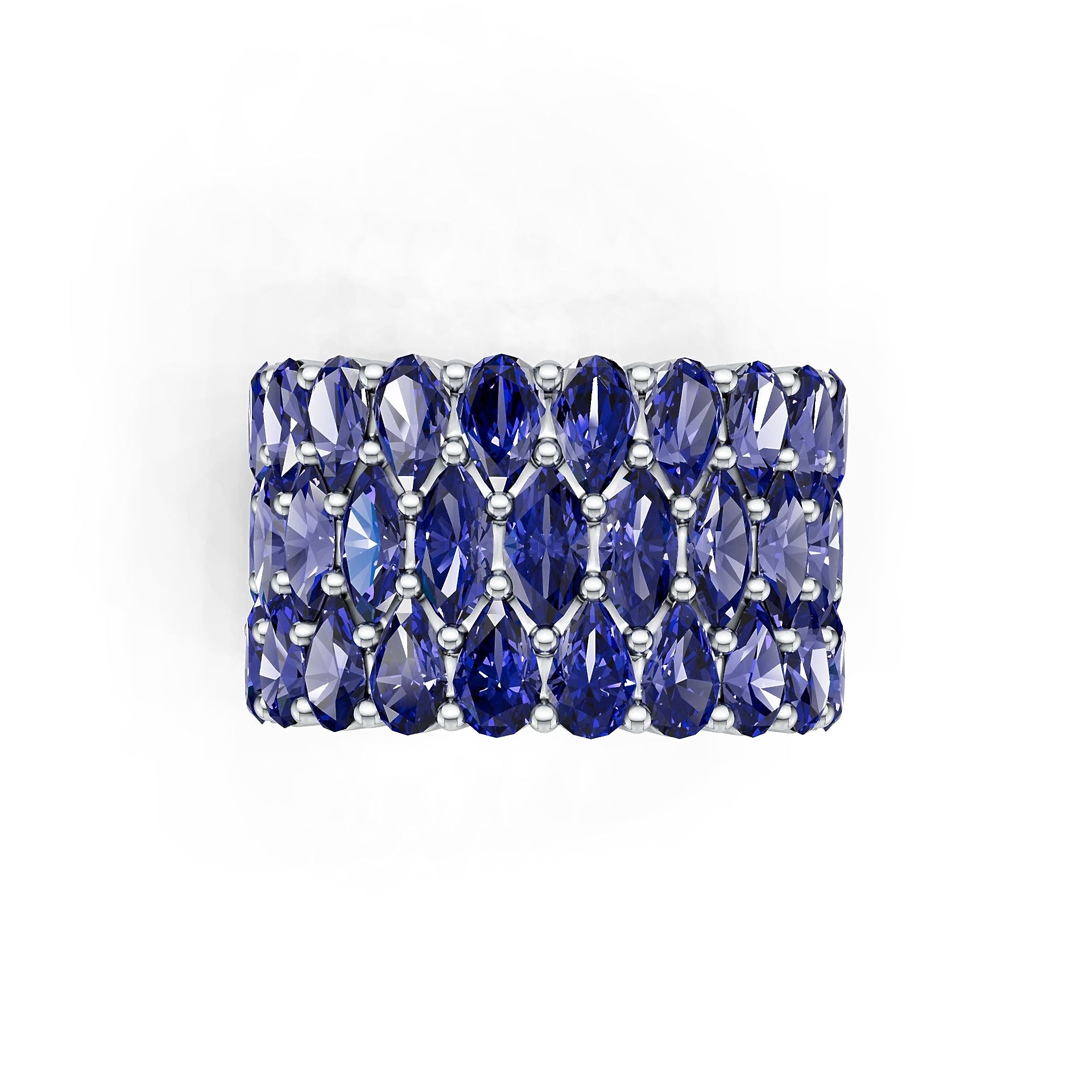18K Gold Semi Mount Ring Setting Marquise Mq 12x6mm Diamond Accent SYZ Jewelry