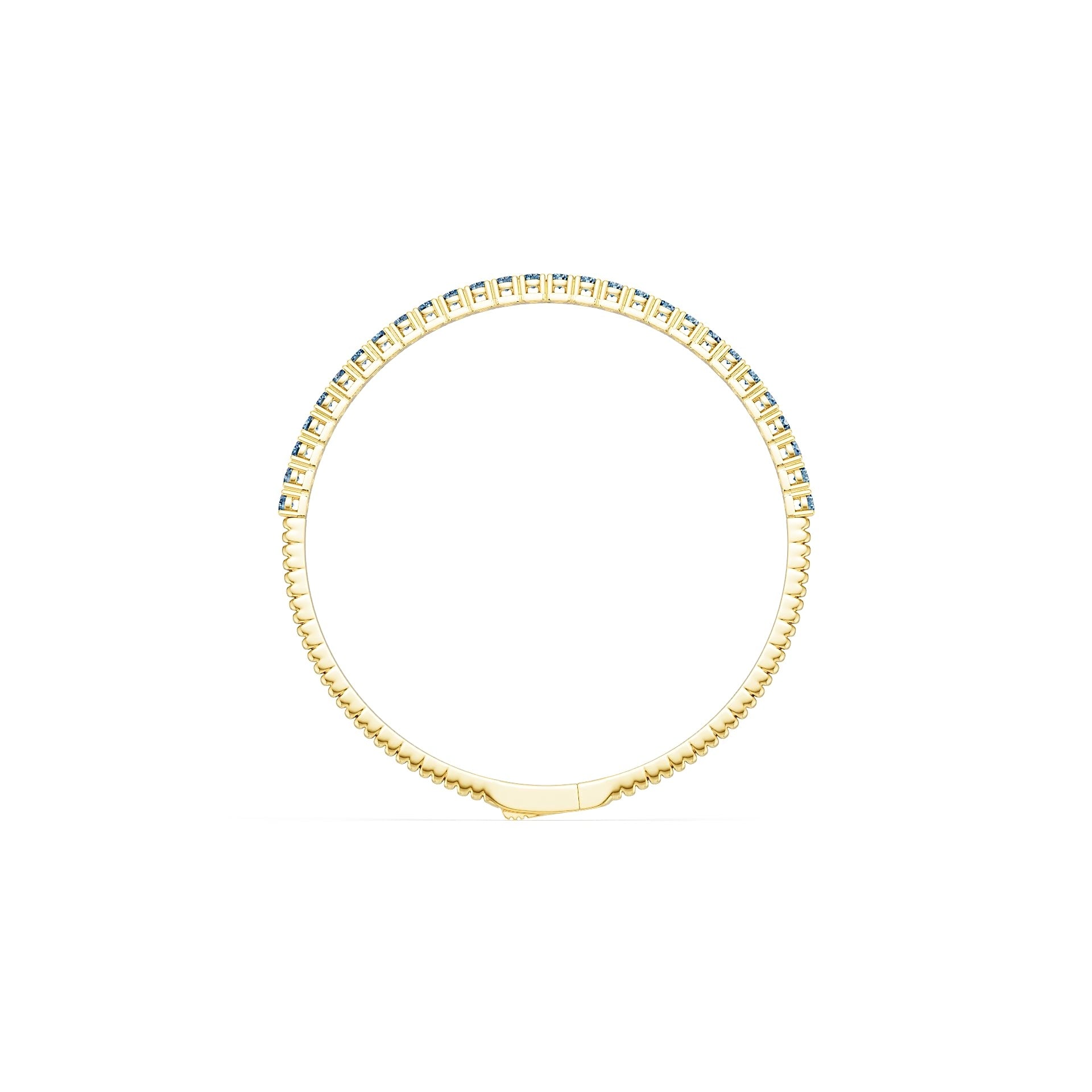PJC37176BG18K 18K Gold Semi Mount Bangle Setting Round Rd Diamond Accent - Syzjewelry